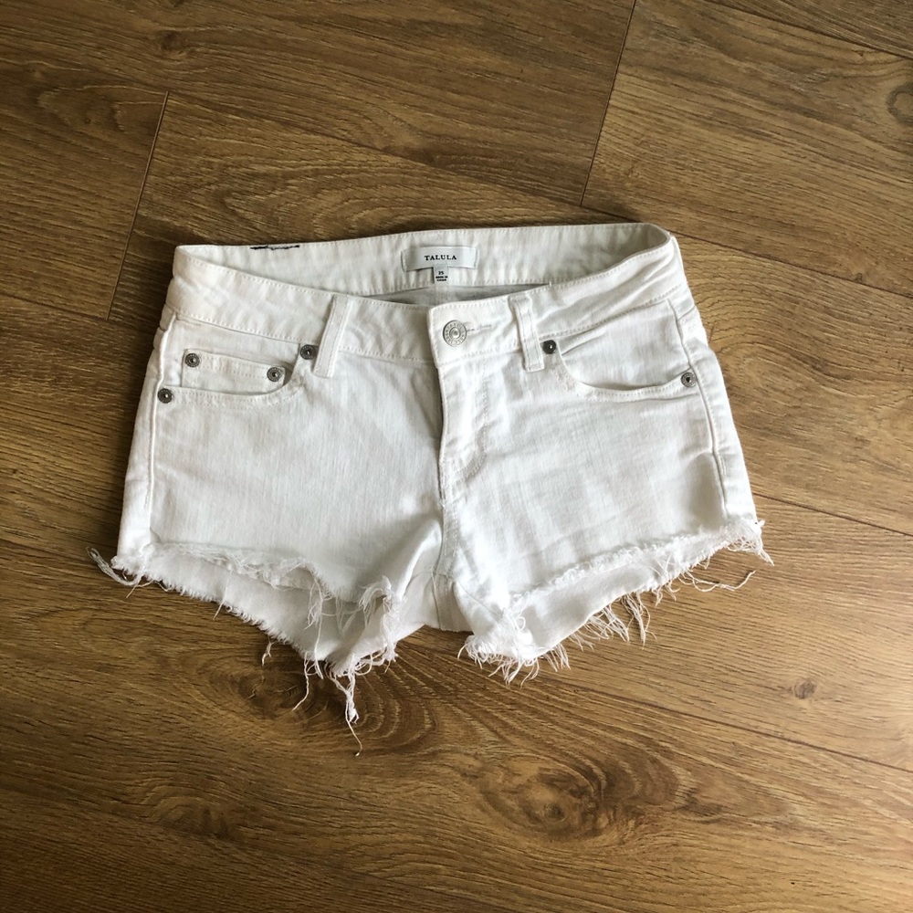 Talula white denim shorts